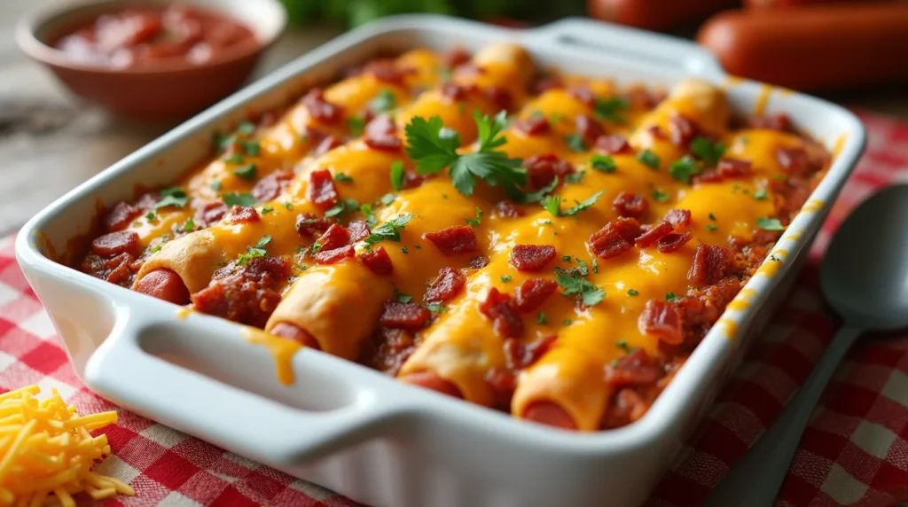 Chili Cheese Dog Casserole