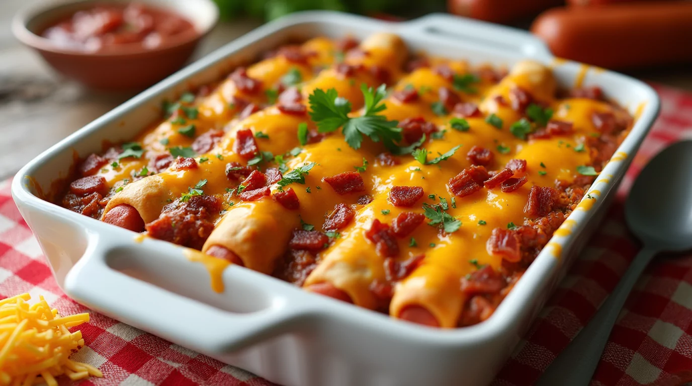 Chili Cheese Dog Casserole
