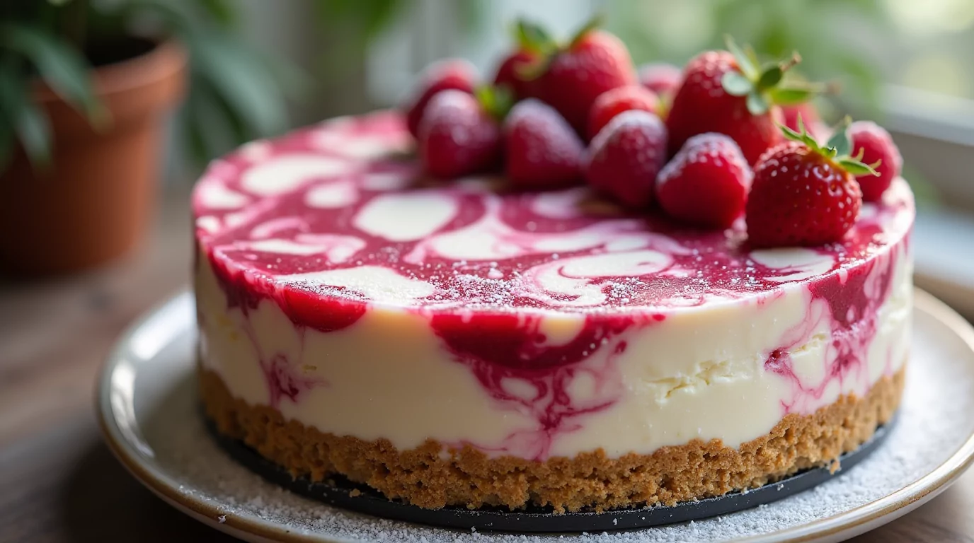 raspberry swirl cheesecake